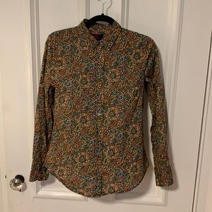 Size 6 J. Crew Liberty print shirt